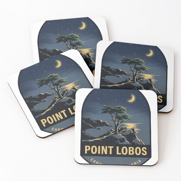 Item preview, Point Lobos California Night Cypress Vintage Badge Sticker designed and sold by DetourDgn.