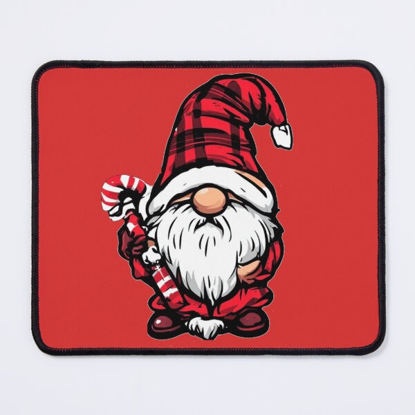Item preview, Cute Christmas Gnome Red Plaid Hat Candy Cane designed and sold by Digital Design Art.