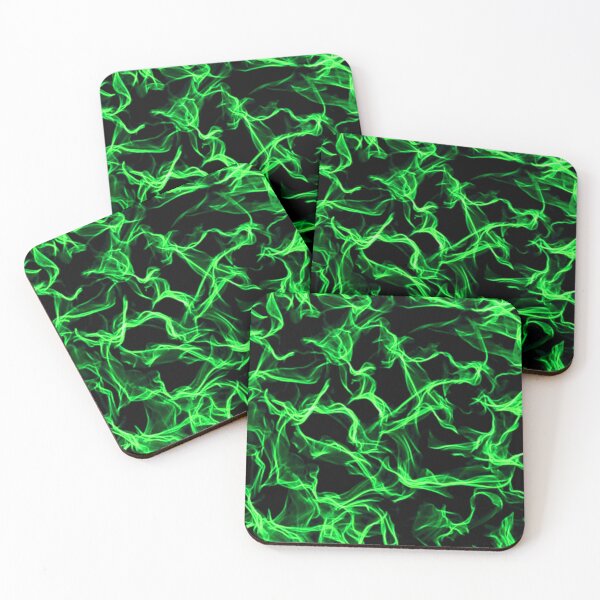 Item preview, Green Glowing Abstract Fire designed and sold by Ameliatra Design.