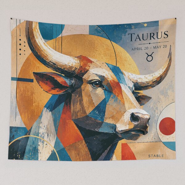 Item preview, Taurus Zodiac Sign Painting – Celestial Bull Artwork designed and sold by GalleryKauffeld.