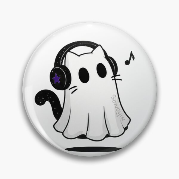 Item preview, Ghost Cat Music Sticker designed and sold by Sonoyin.