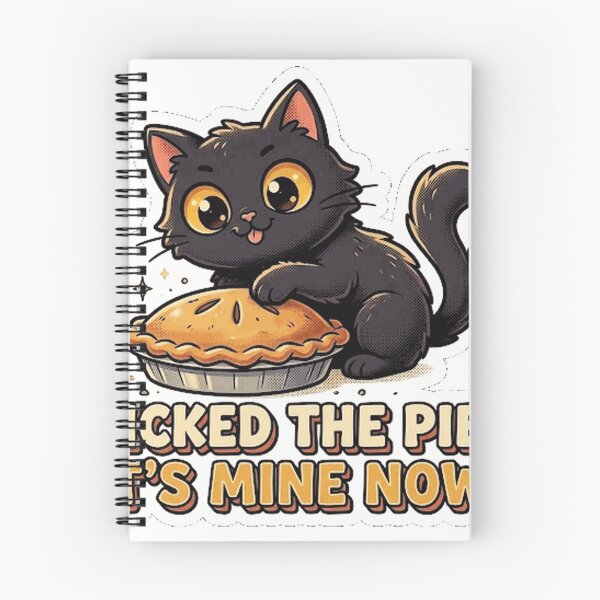Item preview, Black Cat Licked the Pie Funny Thanksgiving Sticker designed and sold by SAK7.