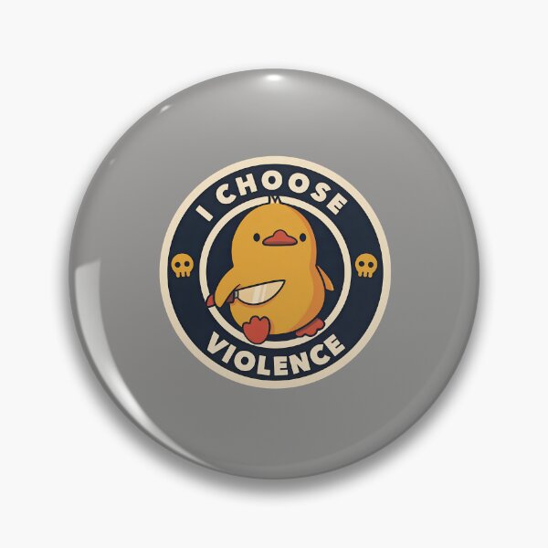 Item preview, I Choose Violence Duck Emblem Knife Cute-24 designed and sold by ChristianBeck.