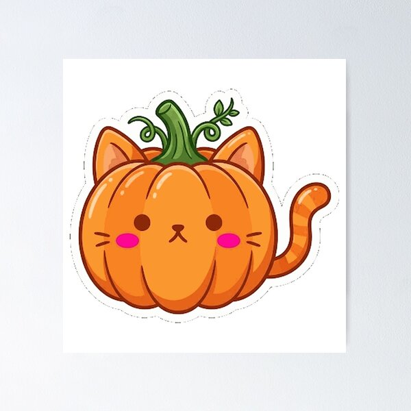 Item preview, Cat Pumpkin Sticker designed and sold by TinyHands-Art.