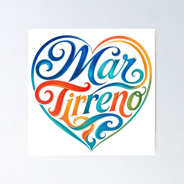 Item preview, I love Mar Tirreno | Heart Lettering designed and sold by Beyond Destinations.
