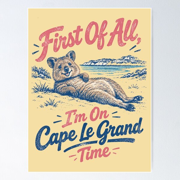 Item preview, First Of All Cape Le Grand Time Quokka Beach designed and sold by Yellowriversss.