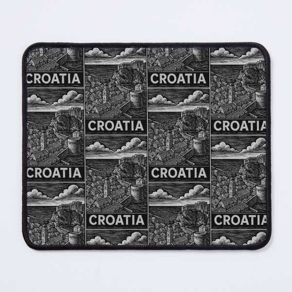 Item preview, Croatia Linocut Style designed and sold by Thistle-TShop.