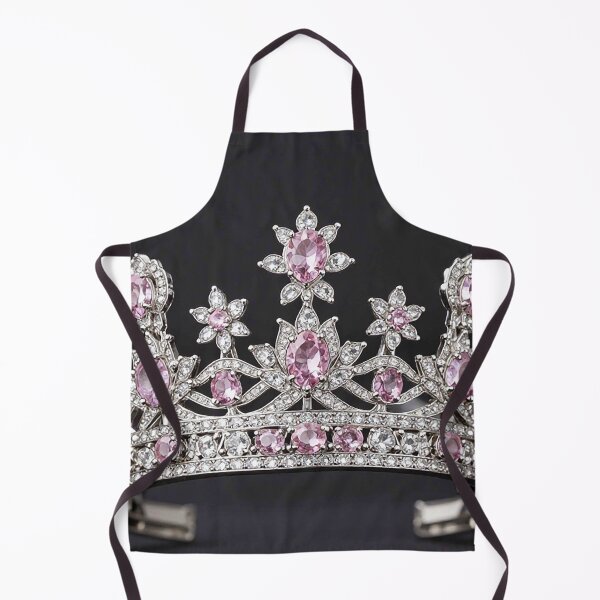 Item preview, Silver Royal Crown with Pink Floral Gemstones designed and sold by MFMart.