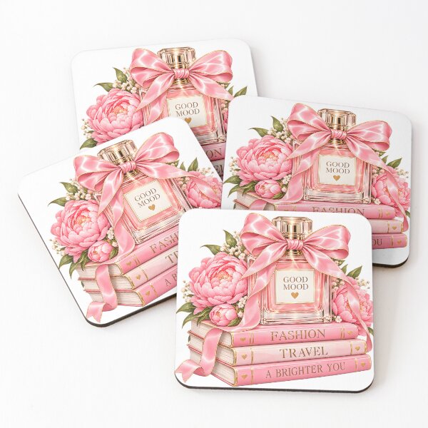 Item preview, Pink Good Mood Perfume with Satin Bow and Peonies designed and sold by TinyWeird.