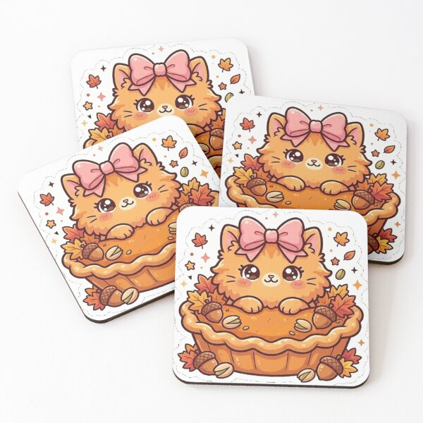 Item preview, Cute Pumpkin Pie Cat Fall Thanksgiving Kawaii Pumpkin Spice Sticker designed and sold by Winkmark.