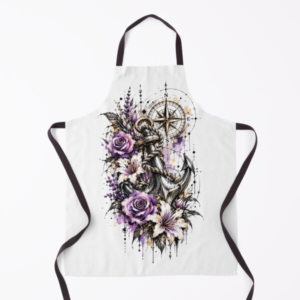 Item preview, Nautical Compass and Anchor with Roses and Lilies designed and sold by MichalHau.