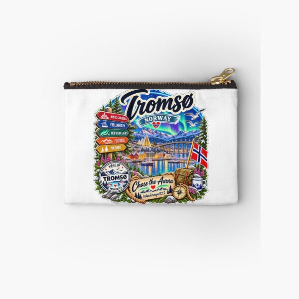 Item preview, Tromsø Norway – Northern Lights Arctic Cathedral & Aurora Borealis Vintage Design designed and sold by Wandervogel123.