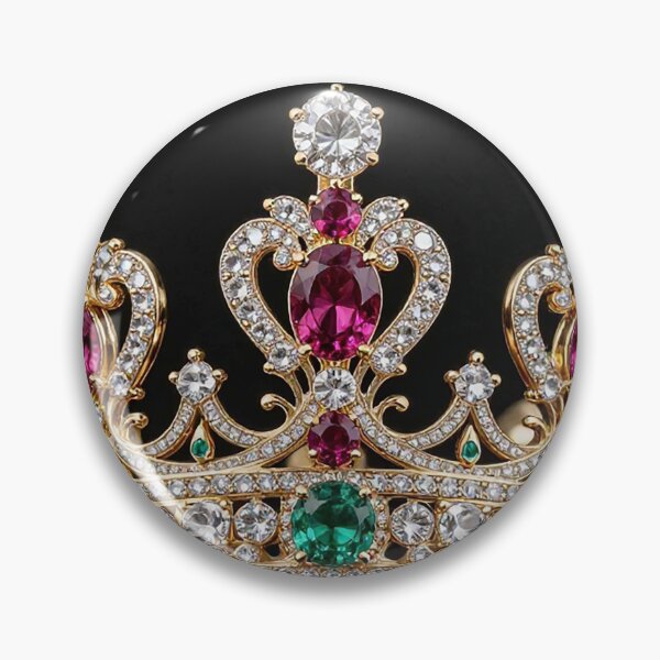 Item preview, Golden Royal Crown with Red Rubies and Green Emeralds designed and sold by MFMart.
