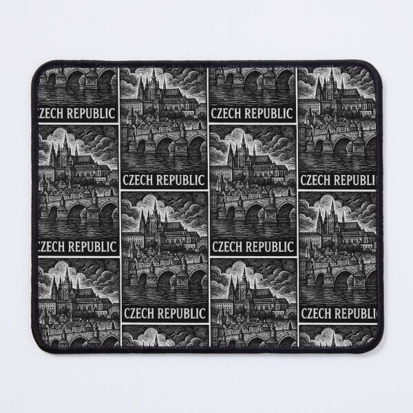Item preview, Czech Republic Linocut Style  designed and sold by Thistle-TShop.