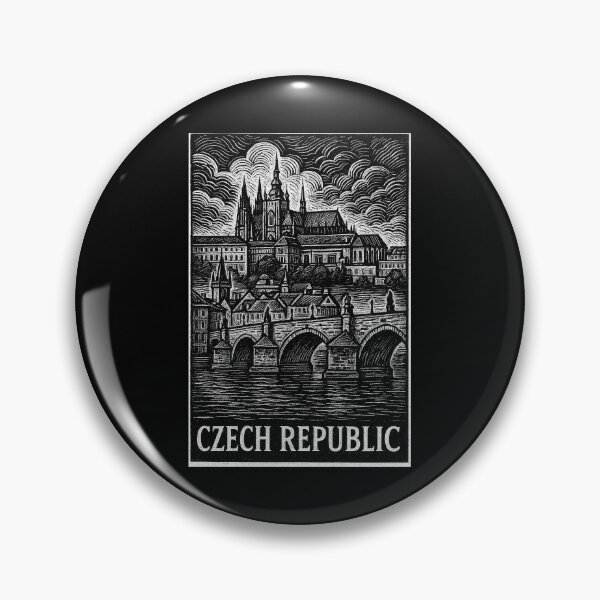 Item preview, Czech Republic Linocut Style  designed and sold by Thistle-TShop.