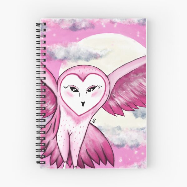 Item preview, Pink hart owl designed and sold by ConfuzRandomly.