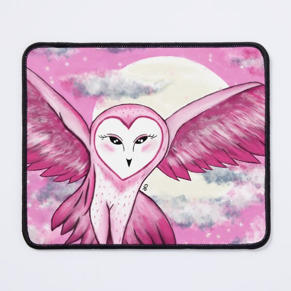 Item preview, Pink hart owl designed and sold by ConfuzRandomly.
