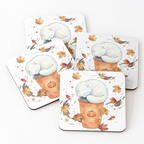 Item preview, Hello Autumn - Cute Cat On A Coffee Cup Samsung Galaxy Phone Case designed and sold by Fr0y000.