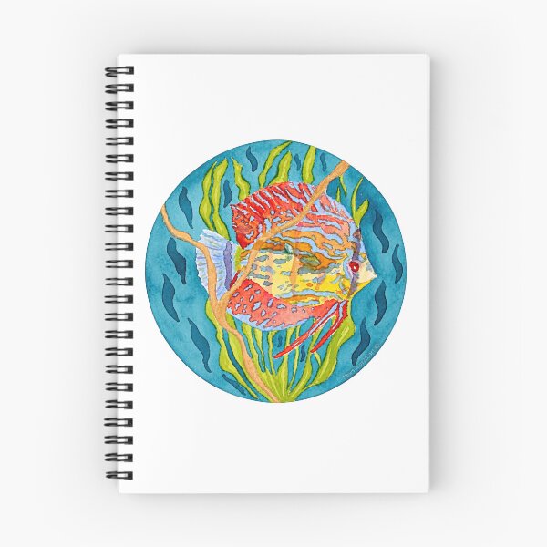 Item preview, Discus Fish - Beneath the Quiet Current – Kintsugi Fish Watercolour designed and sold by newsuept25.art.