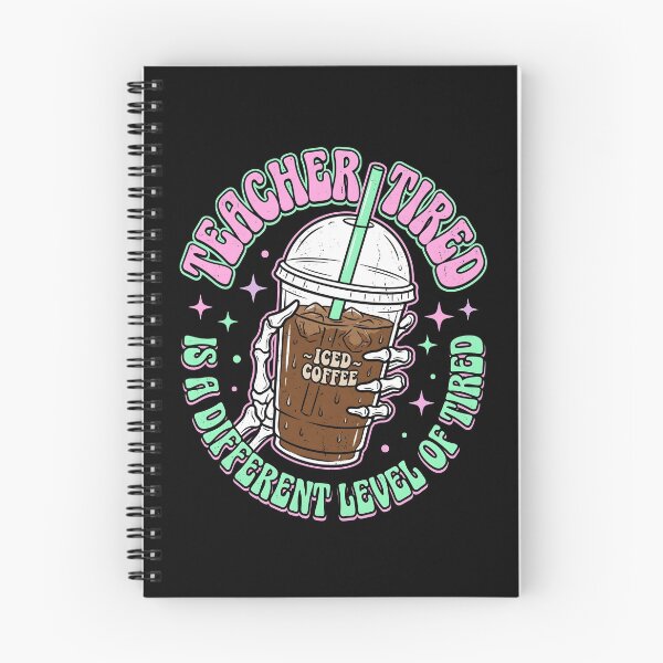 Item preview, Teacher Tired is a Different Level of Tired — Skeleton Iced Coffee Art, Teacher Appreciation Gift designed and sold by Luminari Creations.