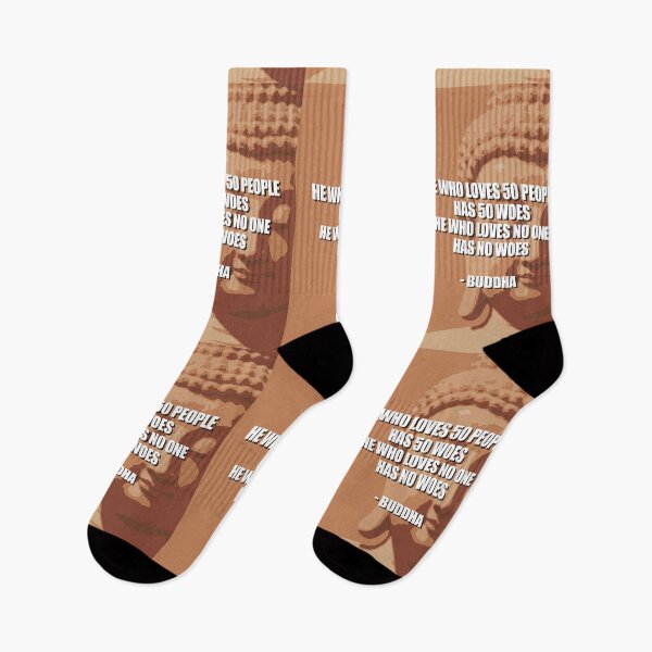 Item preview, Buddha, quote, He who loves 50 people has 50 woes, he who loves no one has no woes designed and sold by 4gottenlore.