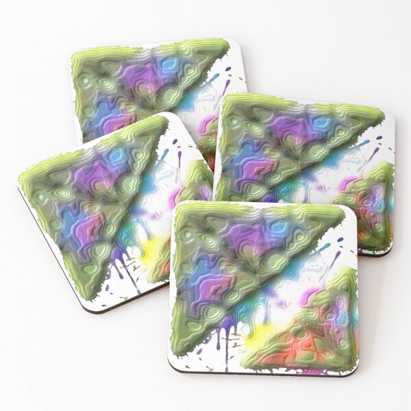 Item preview, dark triangle drips br moss colorful geometric triangular design designed and sold by SmashingDeals.