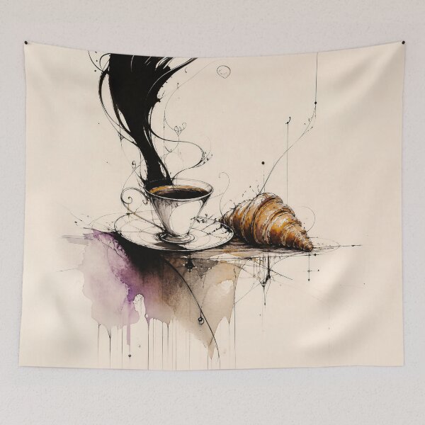 Item preview, A Coffee and a Croissant-Amano Style designed and sold by Marcu Ioachim.