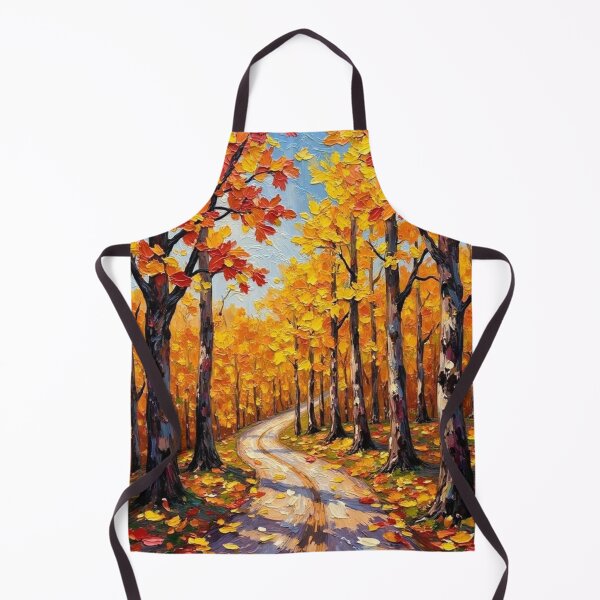 Item preview, Golden Forest Path – Autumn Oil Painting designed and sold by nhk999.