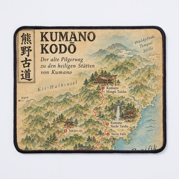 Item preview, Kumano Kodo Pilgrimage Route Map Japan Sacred Sites, Vintage Hiking Map designed and sold by Mauswohn.