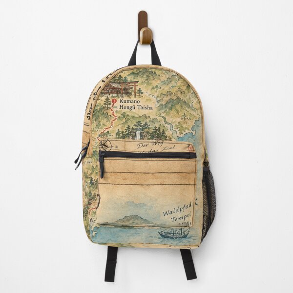 Item preview, Kumano Kodo Pilgrimage Route Map Japan Sacred Sites, Vintage Hiking Map designed and sold by Mauswohn.