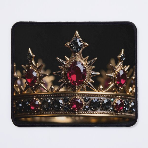 Item preview, Dark Golden Crown with Red Rubies and Black Gemstones designed and sold by MFMart.
