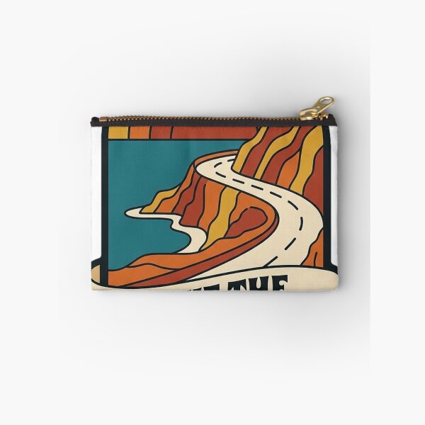 Item preview, Take The Scenic Route Retro Coastal Road Trip Badge Sticker designed and sold by DetourDgn.