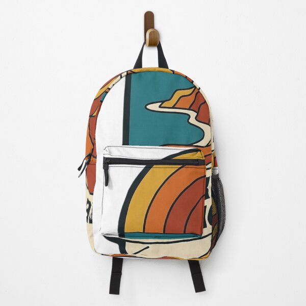 Item preview, Take The Scenic Route Retro Coastal Road Trip Badge Sticker designed and sold by DetourDgn.