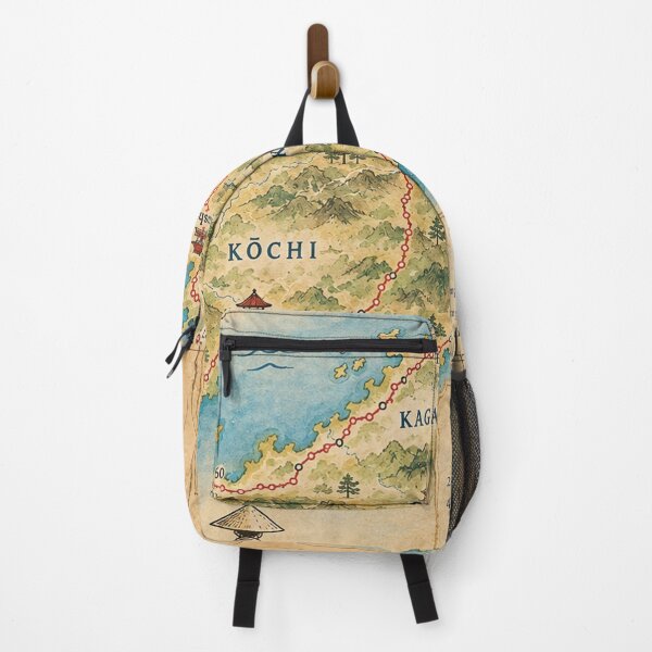 Item preview, Shikoku Pilgrimage Route Map Japan 88 Temples Travel, Vintage Hiking Map designed and sold by Mauswohn.