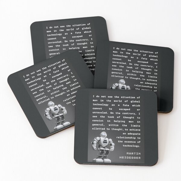 Item preview, Martin Heidegger quote: I do not see the situation of man in the world of global technology as a fate which cannot be escaped or unraveled. designed and sold by artbleed.
