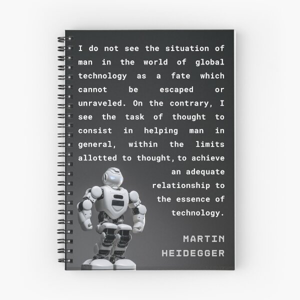 Item preview, Martin Heidegger quote: I do not see the situation of man in the world of global technology as a fate which cannot be escaped or unraveled. designed and sold by artbleed.