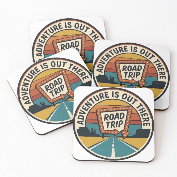 Item preview, Adventure Is Out There Retro Road Trip Sign Badge Sticker designed and sold by DetourDgn.