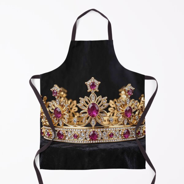 Item preview, Golden Floral Crown with Magenta Gemstones designed and sold by MFMart.