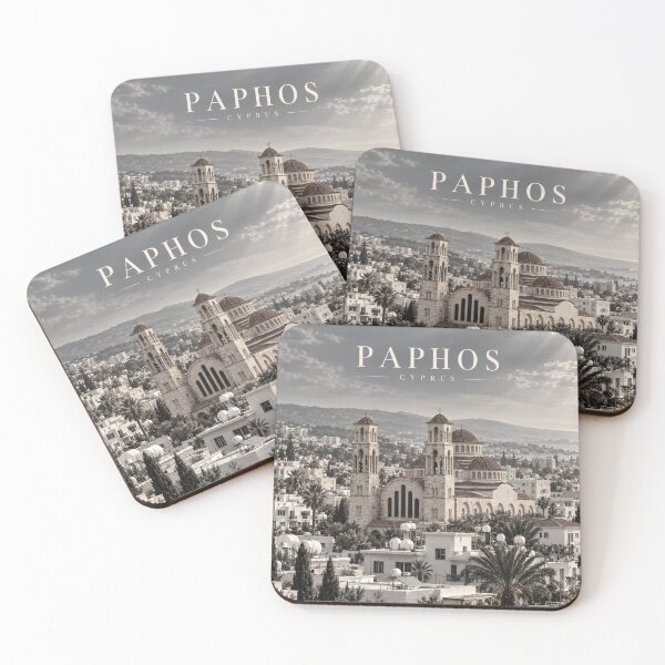 Item preview, Paphos Cinematic Monochrome Coastal Artwork designed and sold by MichaeIRellov.