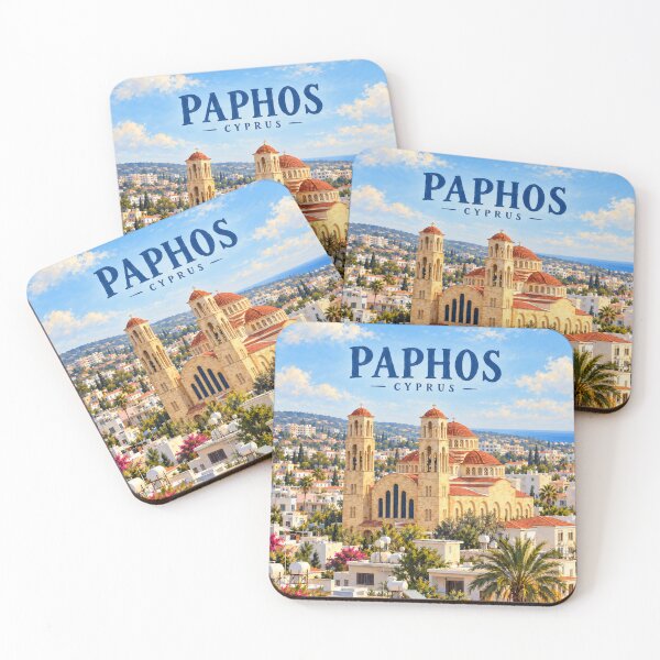 Item preview, Paphos Painterly Cyprus Coastal Impression designed and sold by MichaeIRellov.