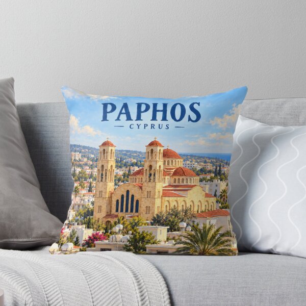 Item preview, Paphos Painterly Cyprus Coastal Impression designed and sold by MichaeIRellov.