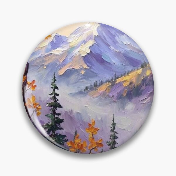 Item preview, Autumn Mist Over Mountain Ridge – Oil Painting designed and sold by nhk999.