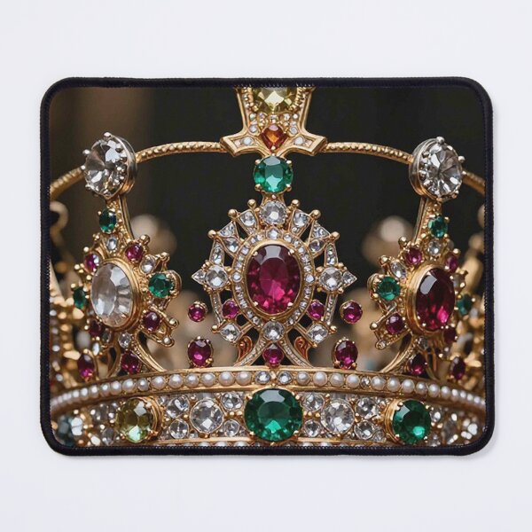 Item preview, Multicolored Golden Crown with Ruby, Emerald, Pearls and Diamonds designed and sold by MFMart.