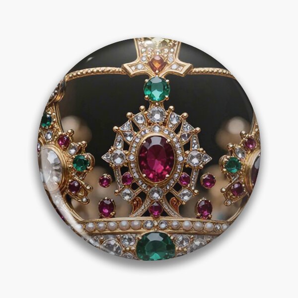 Item preview, Multicolored Golden Crown with Ruby, Emerald, Pearls and Diamonds designed and sold by MFMart.
