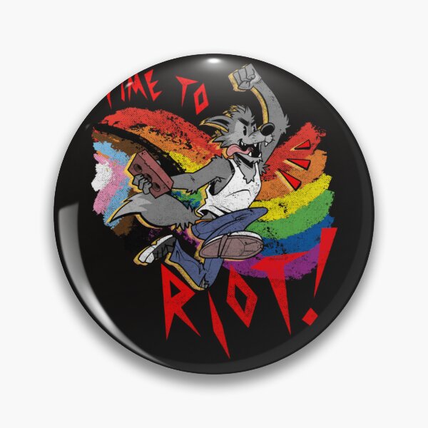 Item preview, Time To Riot Furry Pride Month Brick designed and sold by MiraBelleFinds.
