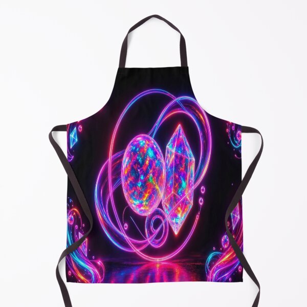 Item preview, Neon Cyber Crystal Orb - Futuristic Prismatic Galaxy Art designed and sold by Breezes-of-Ida.