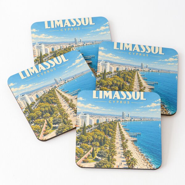 Item preview, Limassol Vintage Cyprus Coastal City Art designed and sold by MichaeIRellov.