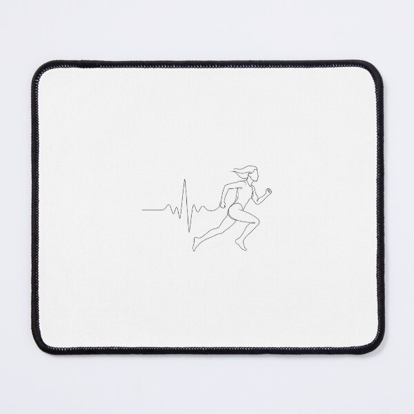 Item preview, Heartbeat Runner Line Art | Minimalist Running Design designed and sold by 1. Stride Supply.