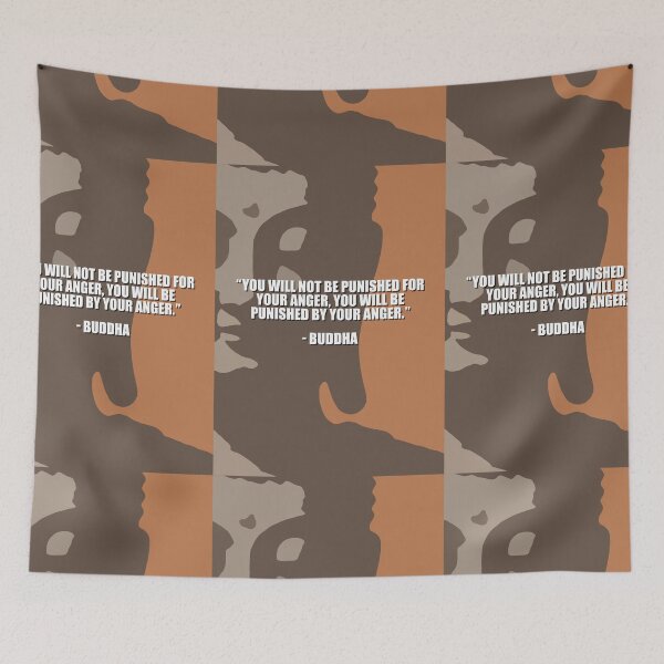 Item preview, Buddha, quote, You will not be punished for your anger, you will be punished by your anger designed and sold by 4gottenlore.