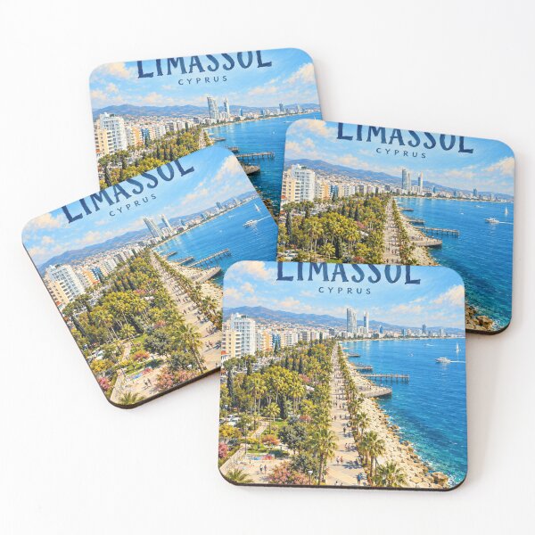 Item preview, Limassol Painterly Cyprus Coastal Impression designed and sold by MichaeIRellov.